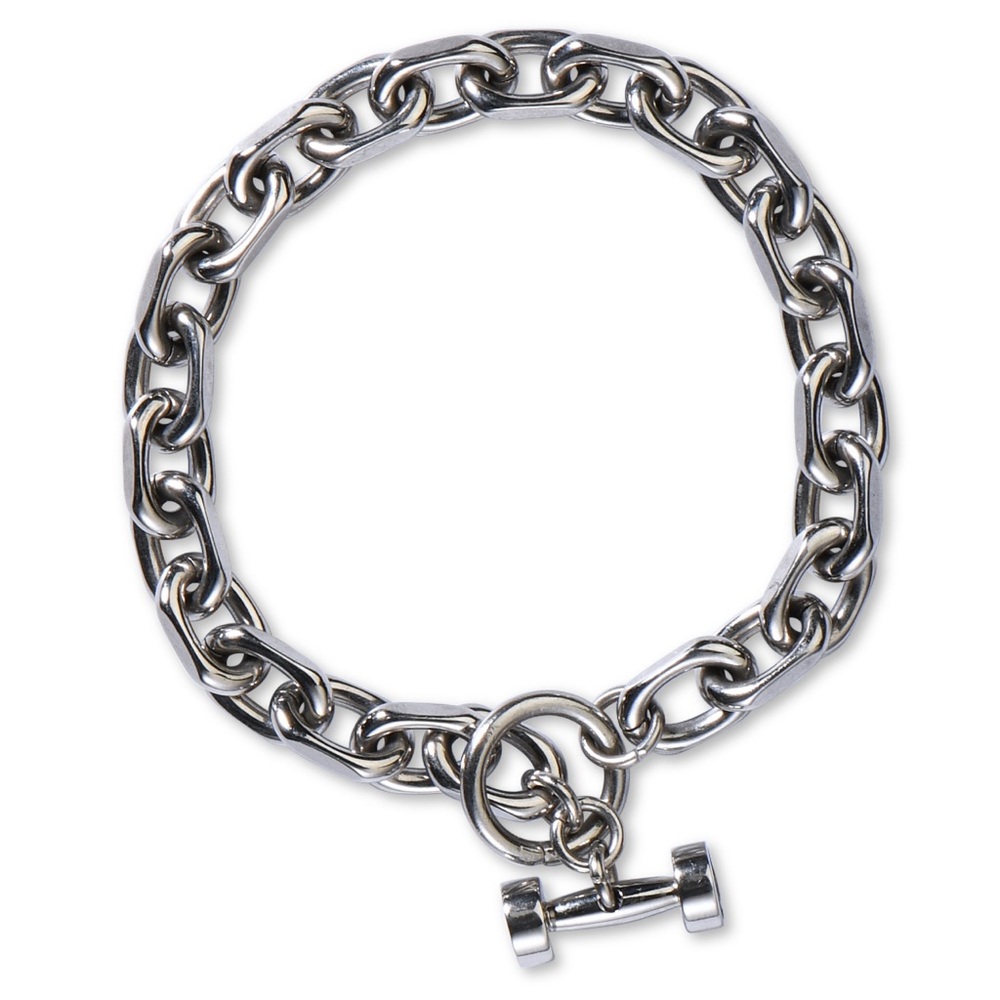 DUMBBELL CABLE BRACELET - SILVER